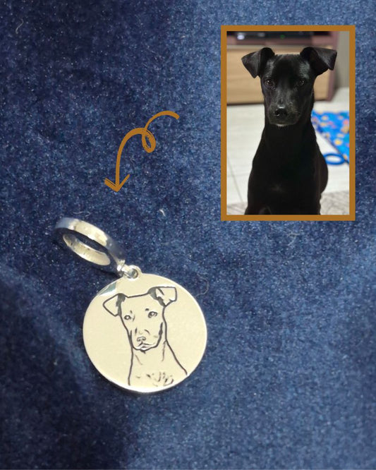 Berloque Pet Personalizado 12mm em Prata