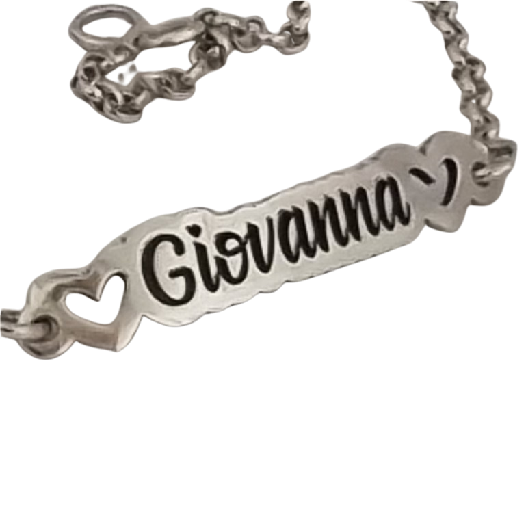 Pulseira Infantil Personalizada 15cm em Prata