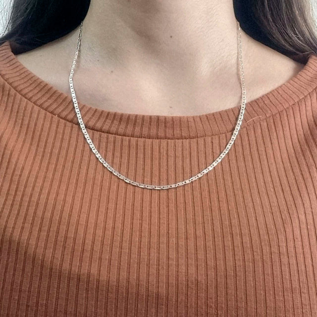 Corrente Paiastrine 50cm em Prata
