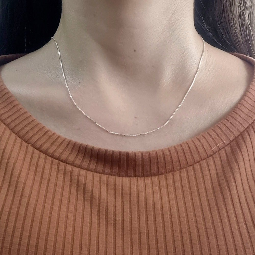 Corrente Veneziana 45cm em Prata