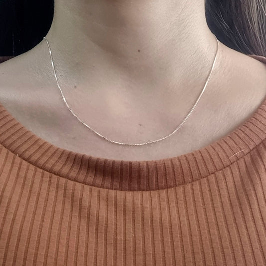 Corrente Veneziana 45cm em Prata