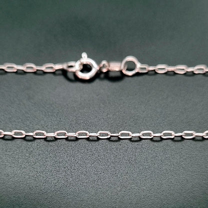 Corrente Elo Retangular Pequeno 60cm em Prata