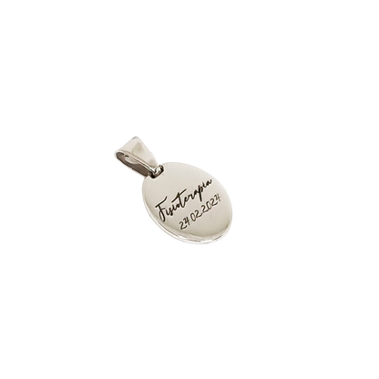 Pingente Oval Personalizado Profissões em Prata