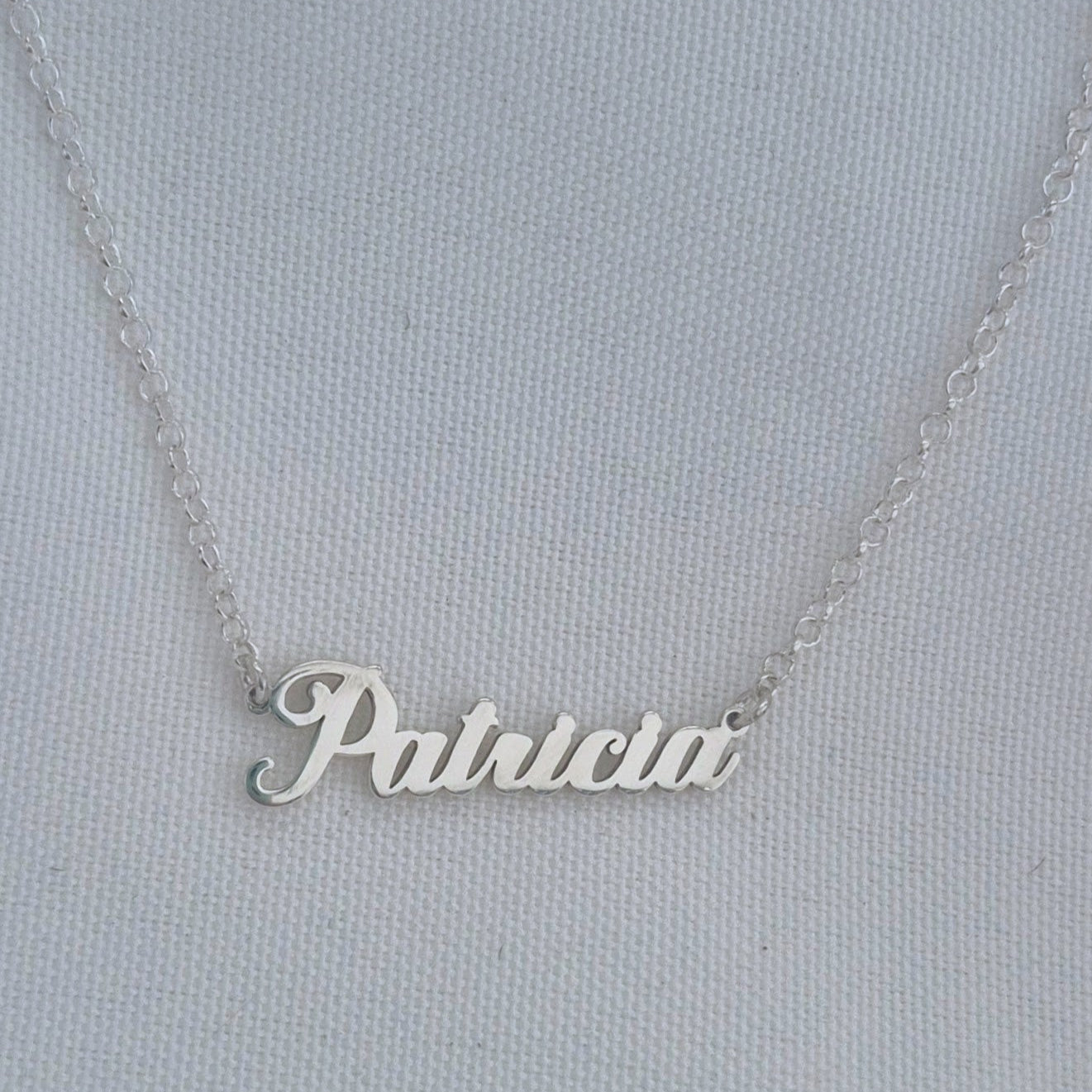 Colar de Prata Nome Personalizável Espessura de 1mm