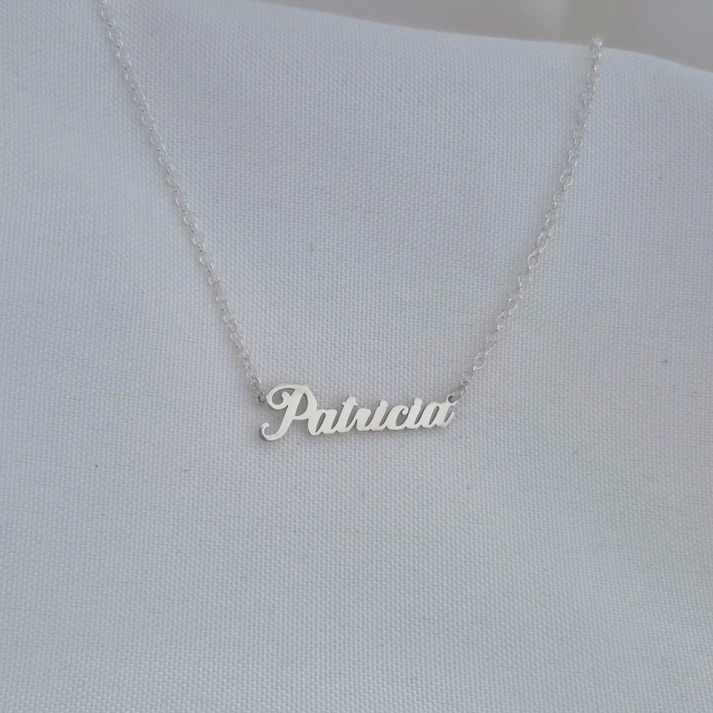 Colar de Prata Nome Personalizável Espessura de 1mm