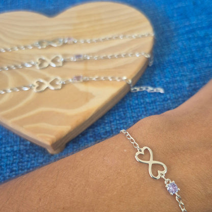 Pulseira Infinito Ju Chagas em Prata
