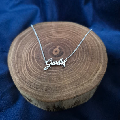 Colar de Prata Nome Personalizável Espessura de 1mm