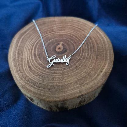Colar de Prata Nome Personalizável Espessura de 1mm