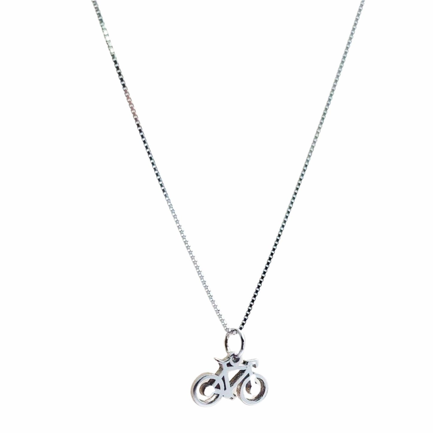 Colar Pingente Bicicleta Bike 11mm Prata