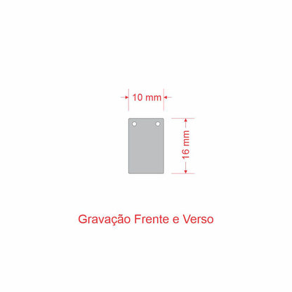 Escapulário Retangular Personalizado 12x16 em Prata