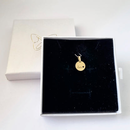 Pingente em Ouro 18k Redondo Personalizado 12mm