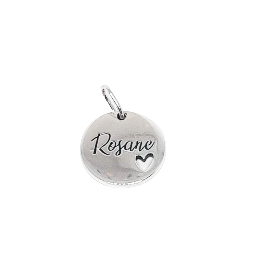 Pingente Redondo Personalizado 15mm em Prata