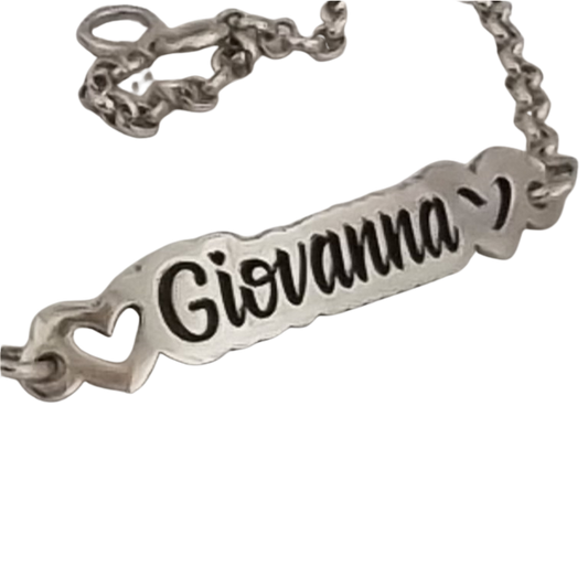 Pulseira Infantil Personalizada 15cm em Prata