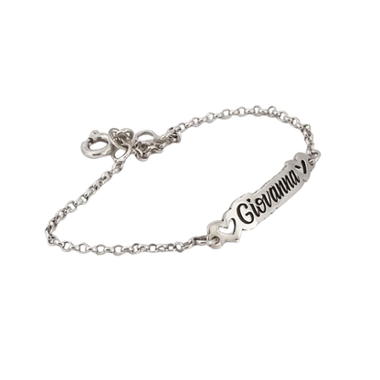 Pulseira Infantil Personalizada 15cm em Prata