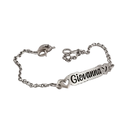 Pulseira Infantil Personalizada 15cm em Prata
